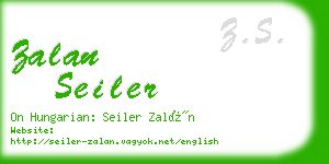 zalan seiler business card